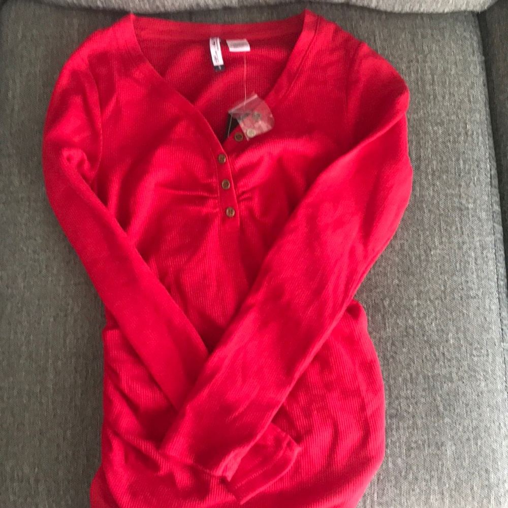 Lightweight waffle Maternity long sleeve